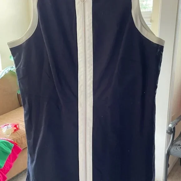 Limited Navy/White Sleeveless Front Zipper Dress Women’s 18W NWOT - Picture 8 of 13